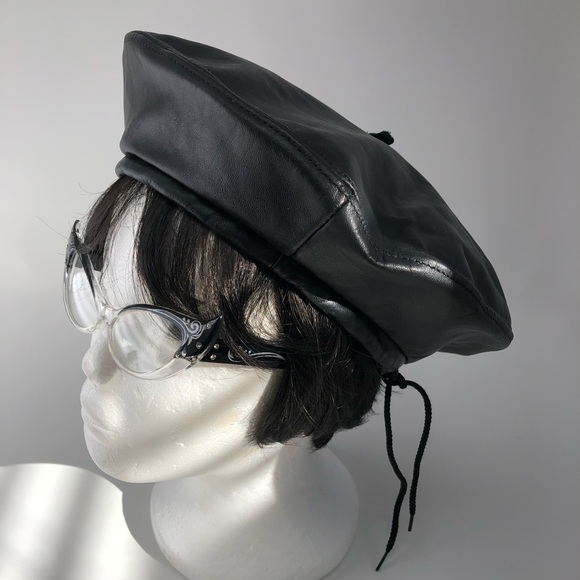 leather tam hat